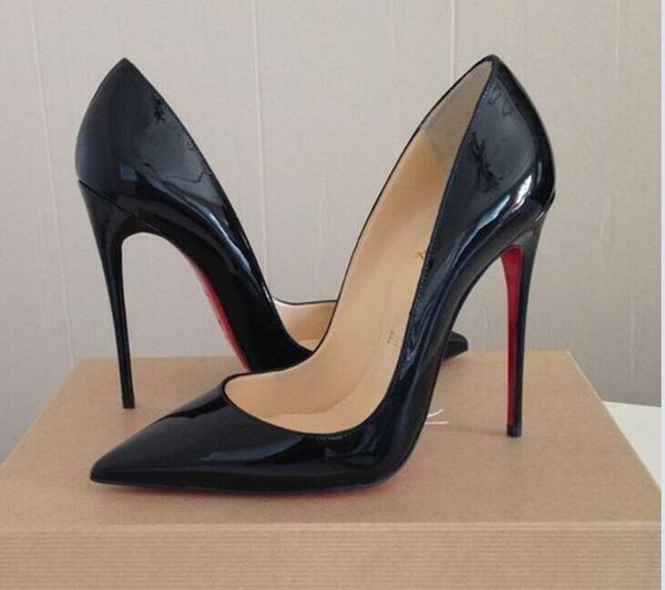 

2020 new designers women's shoes high heels red bottom shoes 8cm 10cm 12cm classic high heel luxurys women pumps, Black