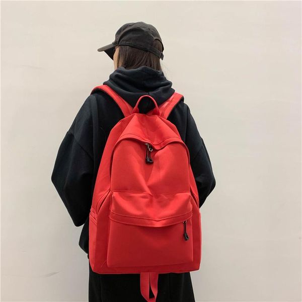 

solid color women backpack oxford shoulder bag large capacity knapsack school bag for teenager mochilas female rucksack backbag bbyfsg
