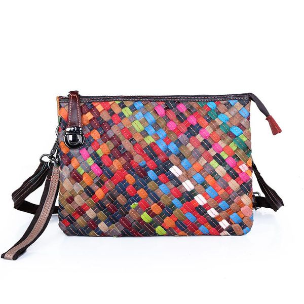 

ginyezi 2020 new fashion leather women's bag hand woven handbag versatile women's small bag