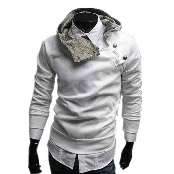 

2020 men's casual hoodies mens turtleneck hooded jumper thicken warm sweatshirts big size m-3xl, Black