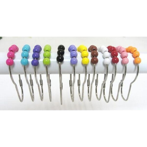 

colors acryl polished satin nickel 5 roller ball shower curtain ri sqcxzr toys2010