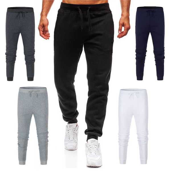

men's pants 2021 brand gym jogger sweatpants fashion casual streetwear, Black