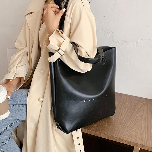 

simple ladies one-shoulder big bag 2020 new fashion net red large-capacity all-match handbag picture and mother bag tote