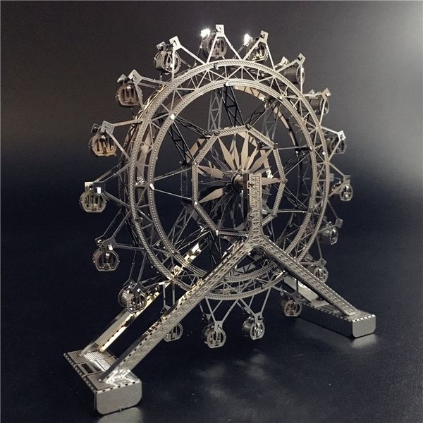 

mmz model nanyuan 3d metal puzzle ferris wheel architecture diy assemble model kits laser cut jigsaw toy gift y200413