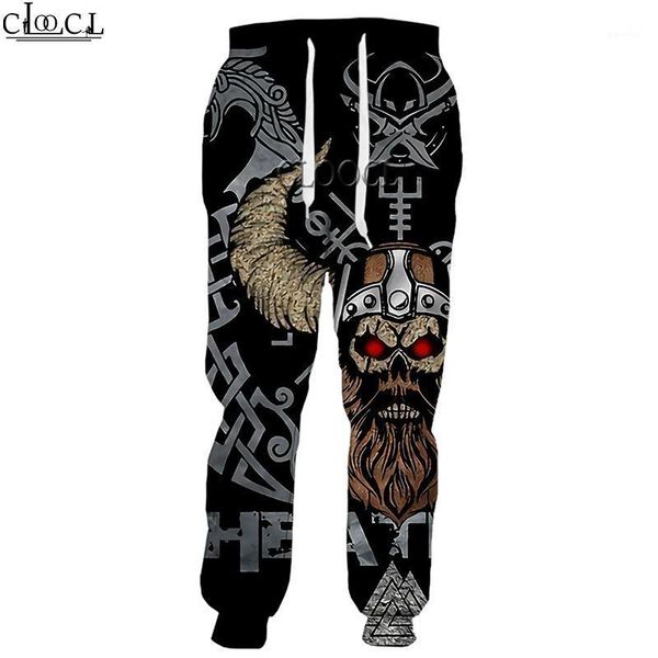 

hx hip hop viking tattoo trousers men women 3d print casual fashion sweatpants harajuku jogging pants drop shipping1, Black