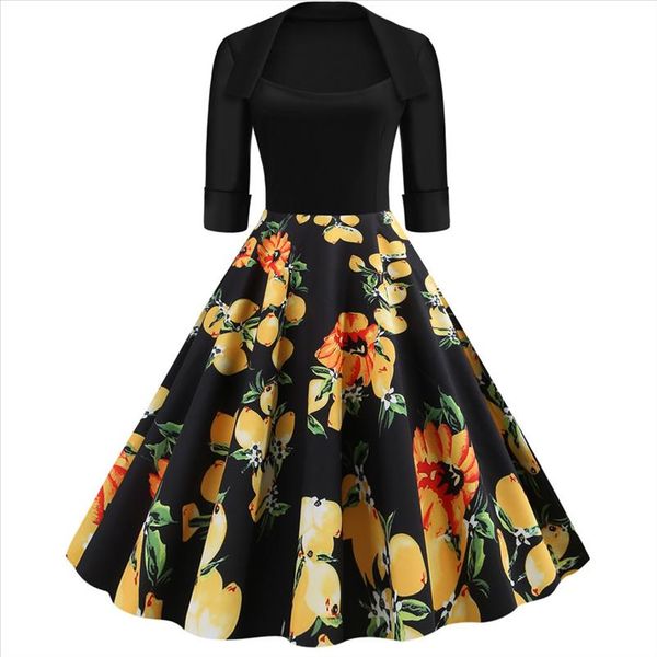 

good fabric 2021 new design women dress vintage party korean knitted asymmetric kawaii work new gothic office 50393, Black;gray