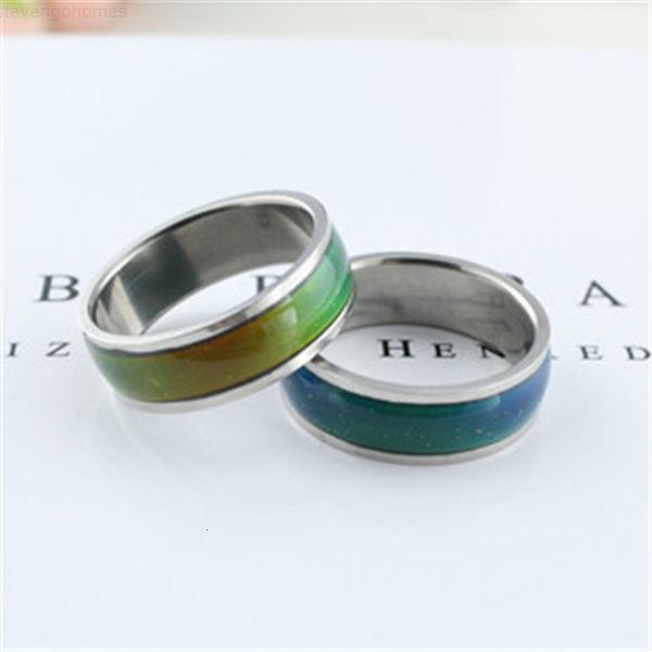 

mix wholesale 100 factory size mood change color to temperature reveal your inner emotion ring for men, Silver
