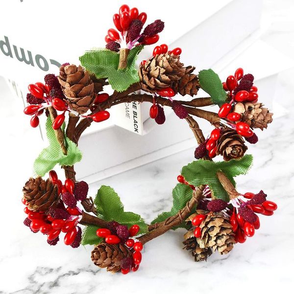 

mini christmas wreath artificial berry flowers garland wedding party bride garland chritmas decoration for home diy craft gift1