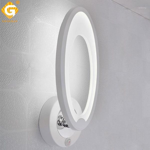 

white modern wall lamp 7w 85-265v ac bedside bedroom stair indoor lighting led wall sconce reading light l decorative lamp1