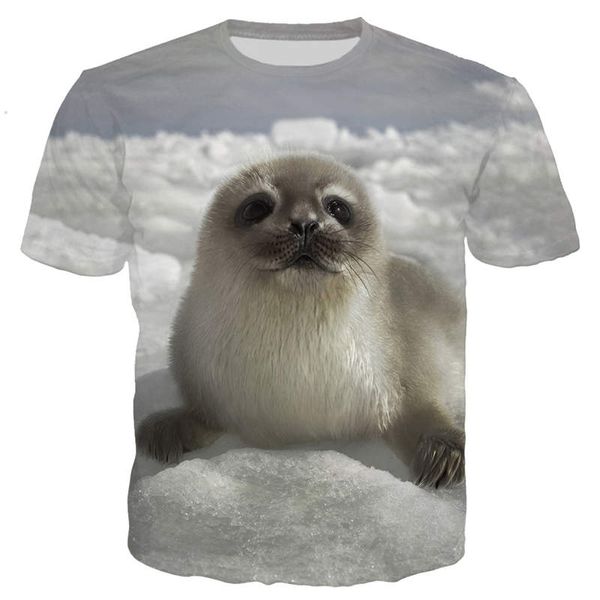 

new cool animal seal 3d print shirts funny aesthetic anime men clothing