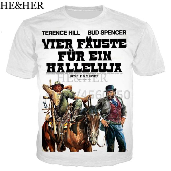 

new bud spencer terence hill most 3d print shirts comics humor kawaii men clothing