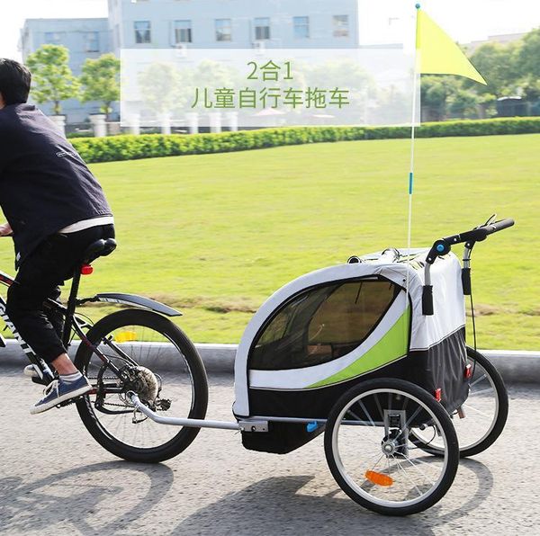 

bicycle trailer and stroller 2 in 1 for babies twins cart mutifunction anti rain water foldable ourdoor family toys kids1