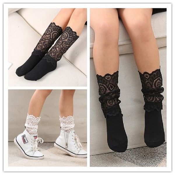 

summer comfortable lace patchwork socks for girl hollow out mesh sock girls toddler socks kids children accessories y201009, Pink;yellow