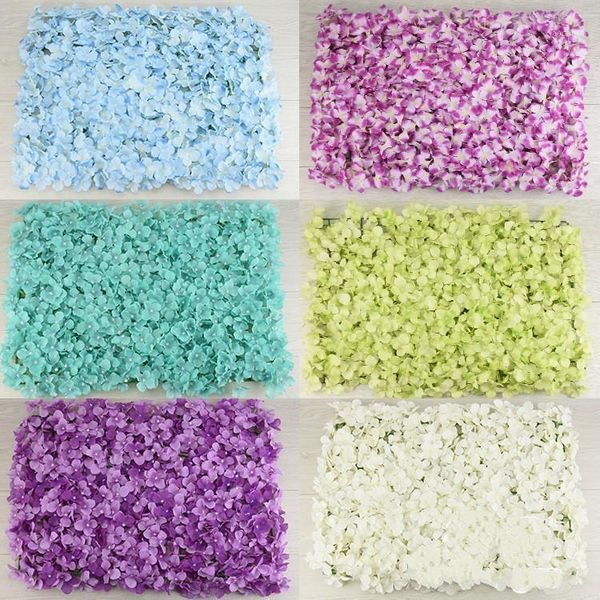 

simulation flower row hydrangea row flower wall background wall arrangement carpet wedding props1