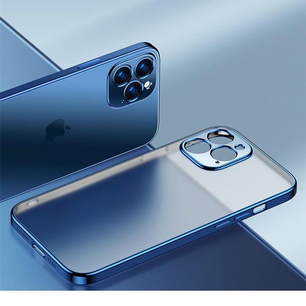 

square plating clear matte phone case for iphone 12 11 pro xs max 12 mini x xr 7 8 6 wmtcst