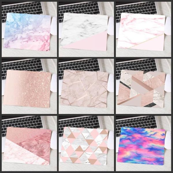 

mouse pads & wrist rests xgz creative pink marble texture custom diy small size pad pc lakeyboard mat table protector soft gaming mousep