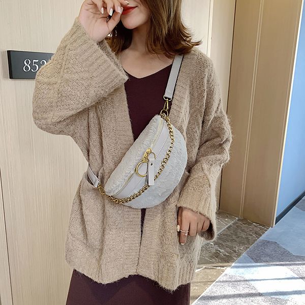 

luxury plush women crossbody bags designer women's handbags purse female chain shoulder messenger bags ins girls waist chest bag