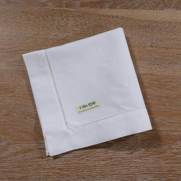

table napkin n031: 12 pieces white hemstitch dinner napkins ladder cloth napkin1