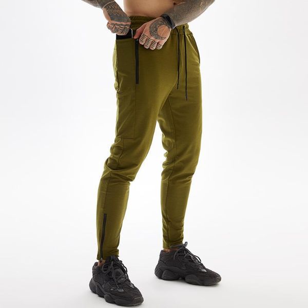 

running pants compression thin section gym men plus size multi-pocket men's trousers oversize elastic sportswear1, Black;blue
