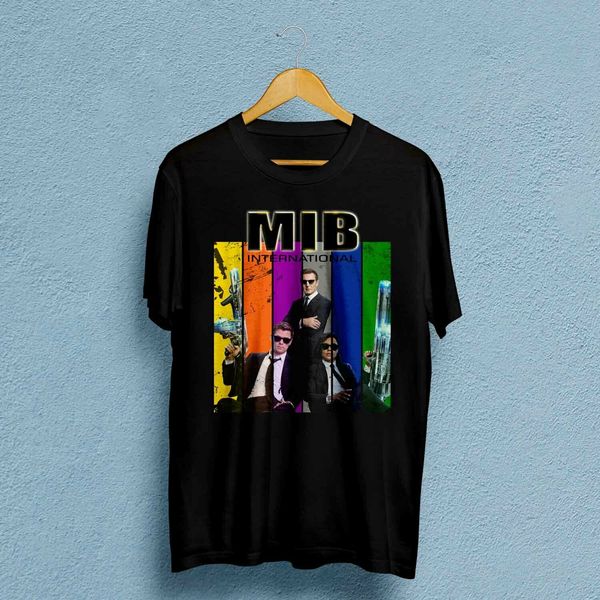 

new mib international movie vintage tshirt man black white men's summer style fashion swag sport hooded sweatshirt hoodie men t shirt