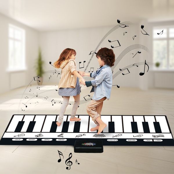 

180x72cm multifunction musical mat with 24 keys baby playing piano rug carpet keyboard toys music instrument gift for children lj201113
