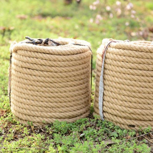 

10mm natural jute rope rope twisted cord diy craft handmade home decoration wall decoration 3m to 50m, Black;white