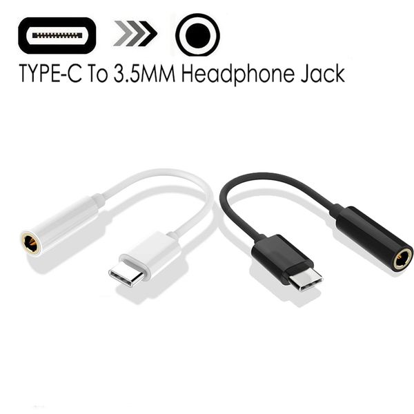 

type-c to 3.5mm earphone cable adapter usb 3.1 type c usb-c male to 3.5 aux audio female jack for xiaomi 6 mi6 letv 2 pro 2 max2