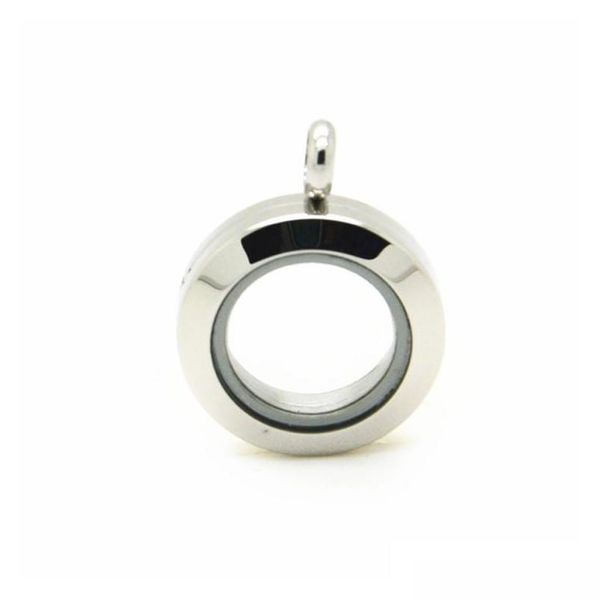 

10pcs/lot 20mm round fashion mini floating locket pendants screw glass locket necklace in 3 jllnph outbag2007, Black