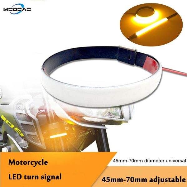 

motorcycle turn signal ring light turn signal indicator light led fog strip kit motorbike styling tools