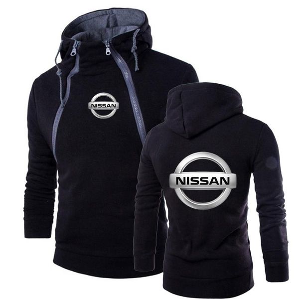 

nissan 2020 harajuku sweatshirt leisure hoodies pullover men slim hooded classic tracksuit warm brand style customize hroiq, Black