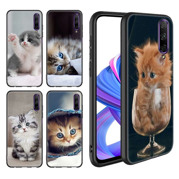 

silicone soft case for honor 9c 9s 8x 10i lite 9x 10 20 pro 20s 8a 2020 prime play phone shell cover funny kitten cat