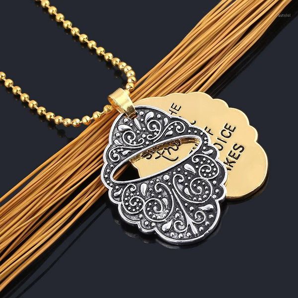 

midy golden christian bible truth letter necklaces special design double pendant choker sweater chain jewelry gift1, Silver