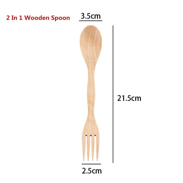 

natural wooden kitchen cooking spoons large salad server wood fork spoon cutlery set wooden utensils tableware h wmtadi