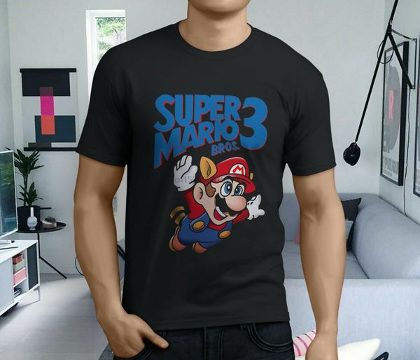 

new popular super mario bros men black t-shirt size s-3xl sport hooded sweatshirt hoodie