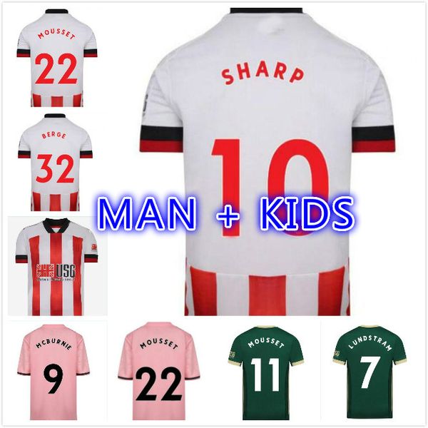 

20 21 soccer jerseys berge mousset united 2020 2021 mcburnie lundstram fleck football shirt norwood sharp men kids kit uniform, Black;yellow