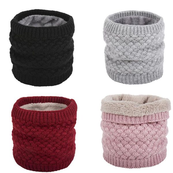 

scarves winter scarf fashion 2021 autumn warm knit round neck print rings shawl children girl head for men women outdoor, Blue;gray