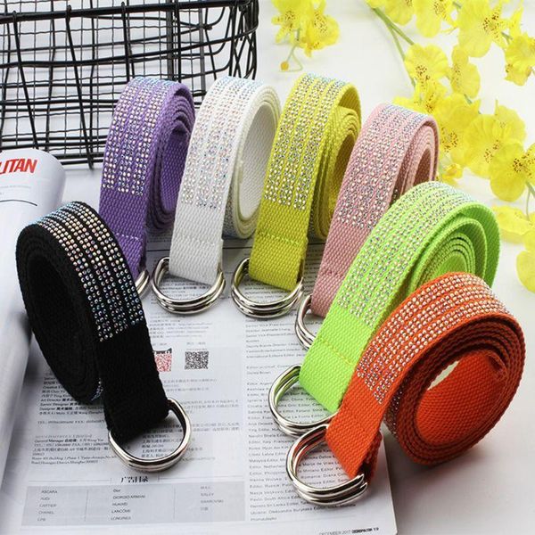 

new drilling belts for men and women fluorescent color waist belt rhinestone 2xpc, Black;brown