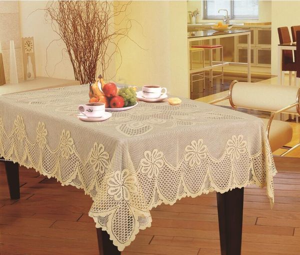 

new arrival 150230cm 7 styles white elegant polyester jacquard lace tablecloth handcraft table cloth cover decoration ls001 wmtdgg bdesybag