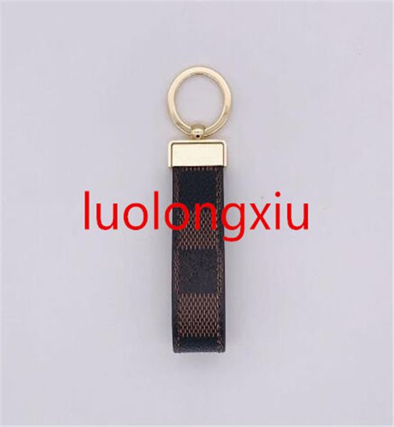

fashion key chain car key chain handmade leather key chain men women bag pendant with box, Slivery;golden