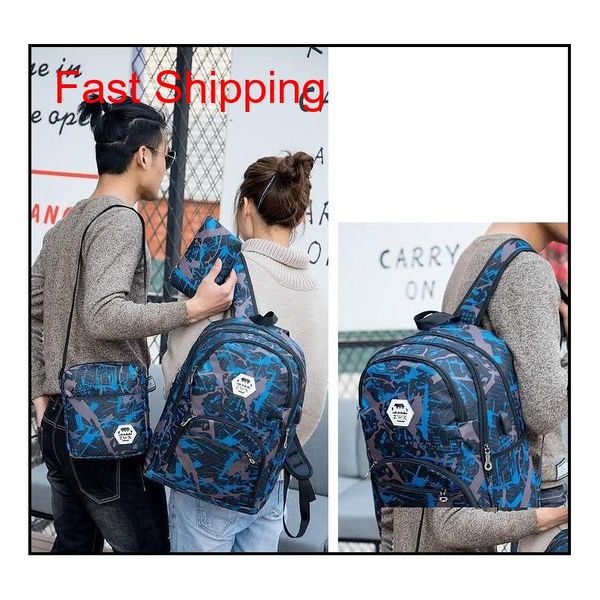 

2020 outdoor bags camouflage travel backpack computer bag oxford brake chain middle school student bag many colors u0e5r