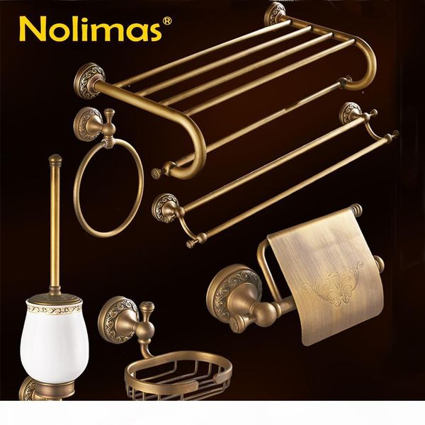 

bathroom hardware set toilet paper holder towel bar toothbrush holder soap dish clothes hook copper bathroom accessories bbydzn packing2010