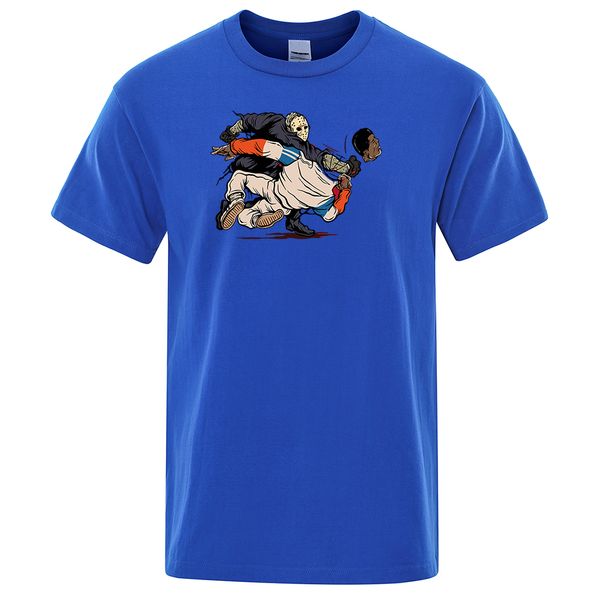 

sport funny maniac movie thorror prison friday the 13th tshirt men summer casual cotton short sleeve tshirt hip hop streetwear