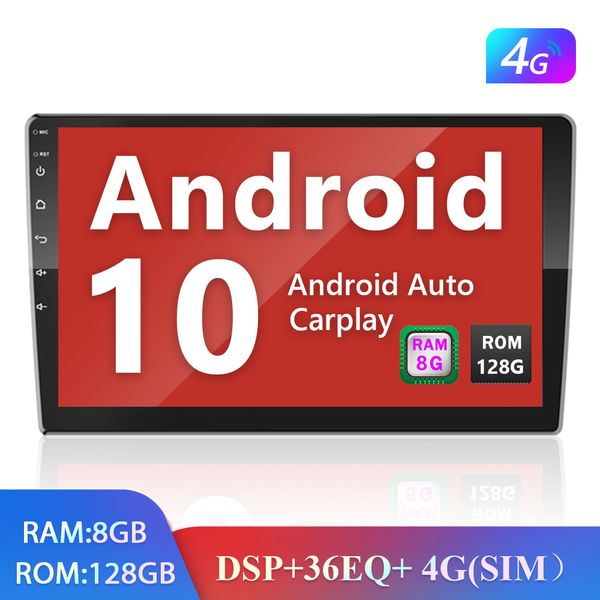 8G 128G 2Din Araba Android Radyo Multimedya Oyuncu 9 