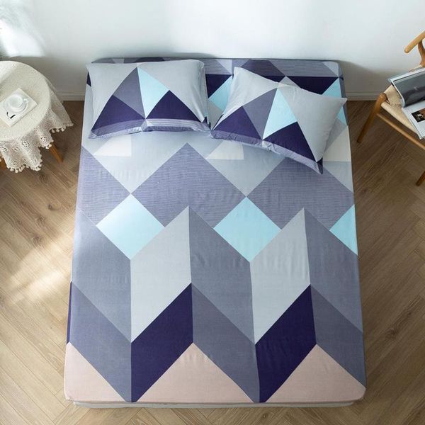 

bonenjoy 1pc освещенные постельное белье геометрическое drap de lit кровать белье упругих одиночных / queen / king sheets160x200 (нужен корп