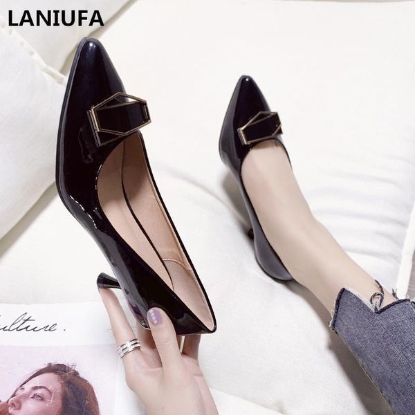 

dress shoes high heels women sandals summer female platform slip on pointed toe pumps party mujer1, Black