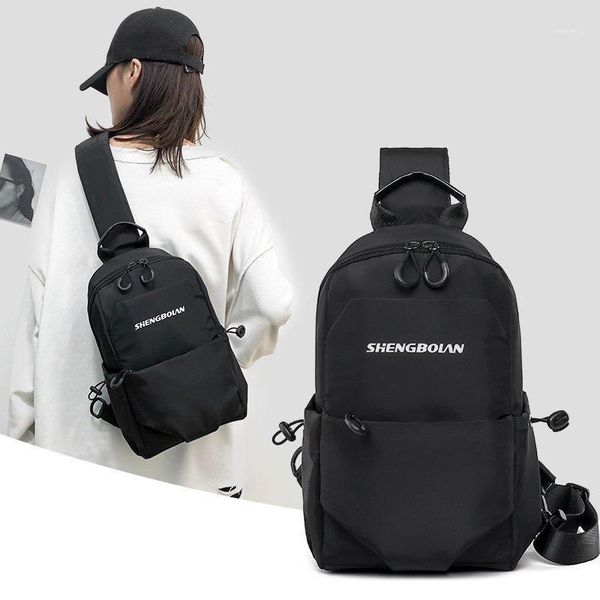 

2020 new men shoulder bag casual waist bag solid color travel women crossbody phone pouch male chest bags belt1