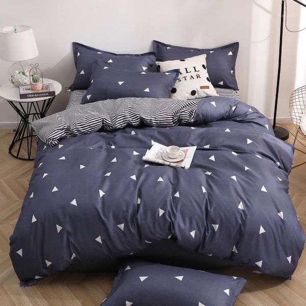 

58 bedding set black white nordic simple bedding simple  king sizes duvet cover pillowcase 3/4pcs polyester&cotton1