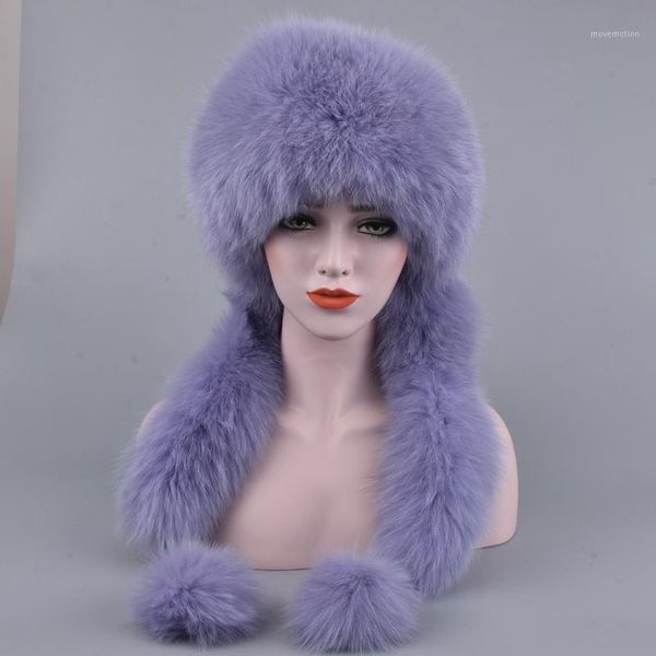 

women winter fur hat genuine fur hats with 2 pompons whole tail russian winter outside warm mongolian female caps1, Blue;gray