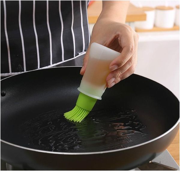 

baking oil brush sile oil bottle with cap barbecue brush with scale sauce butter brush kitchen cooking a jllvef