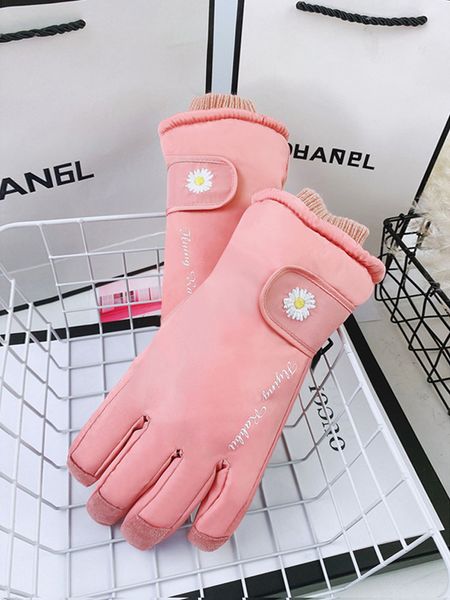

ski gloves women waterproof windproof cycling tram cold proof plush winter warm thickening cotton outdoor, Blue;gray